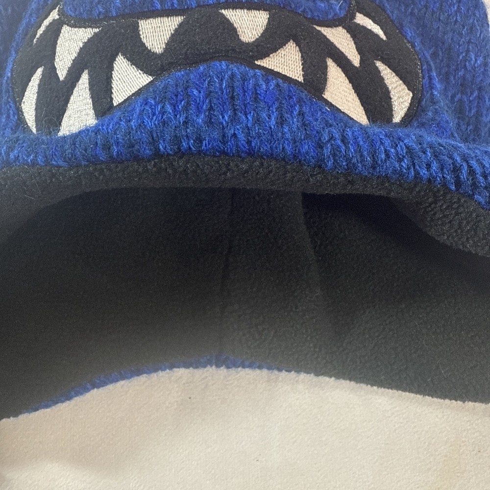 Boys Monster Hat Winter With Ear Flaps Blue