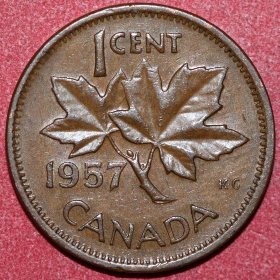 Canada  1957   Cent  Elizabeth II   19mm