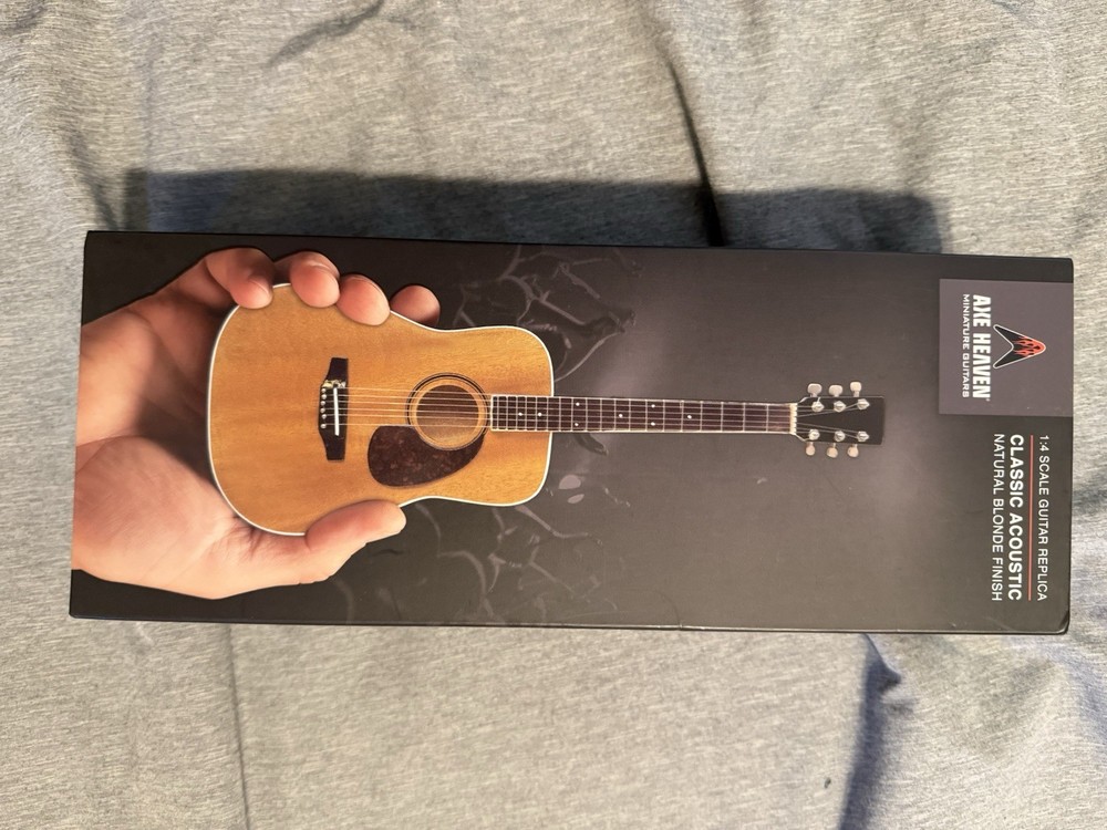 Rascal Flatts Signed and Inscribed RF Axe Heaven Mini Guitar JSA COA