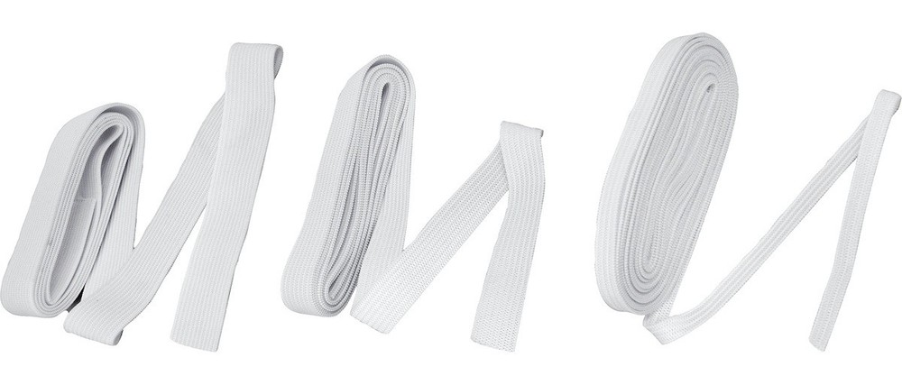 Quick Drying Polyester Elastic 3/Pkg White