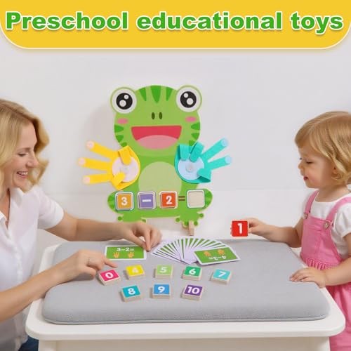 Educational 2 in 1 Math Manipulatives Number Counting Alarm Clock Finger Game