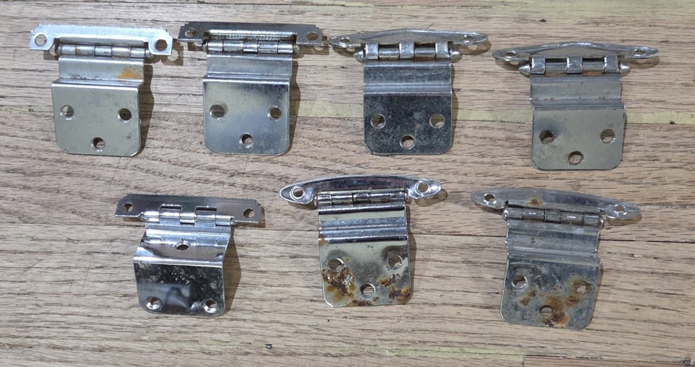 x7 Vintage Mixed Lot Offset Hinges
