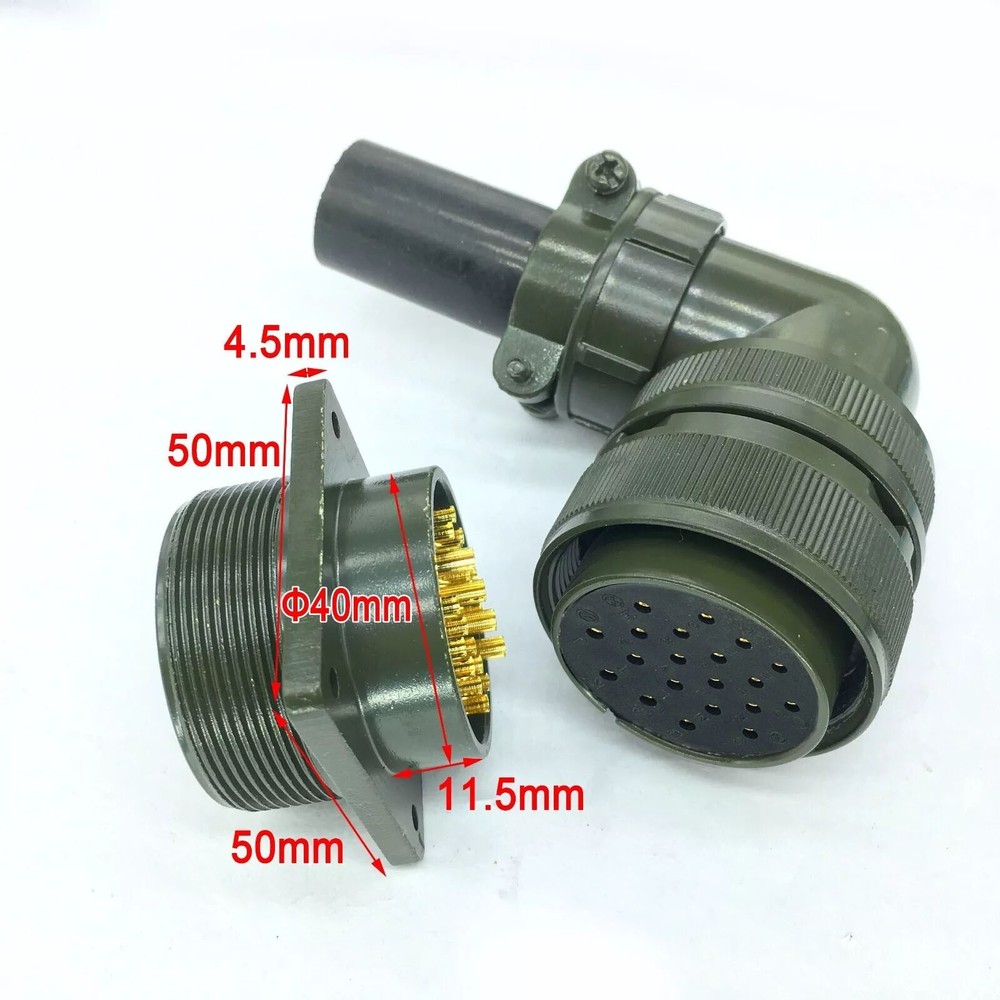 Right angle Aviation plug Socket Binding post MS3108A28-16S MS3102A28-16P 20 pin