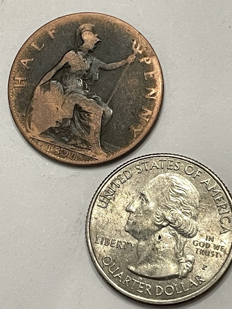 1896 Great Britain Half Penny