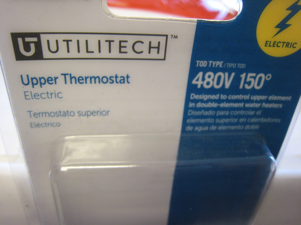 UtiliTech #0362345 Upper Thermostat Double Element Water Heater 7 Pole 120-480V