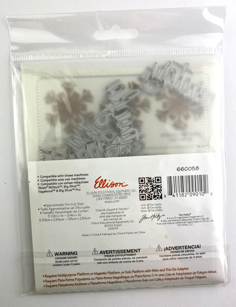 Sizzix Tim Holtz Alterations Thinlits HOLIDAY WORDS SCRIPT - 660058