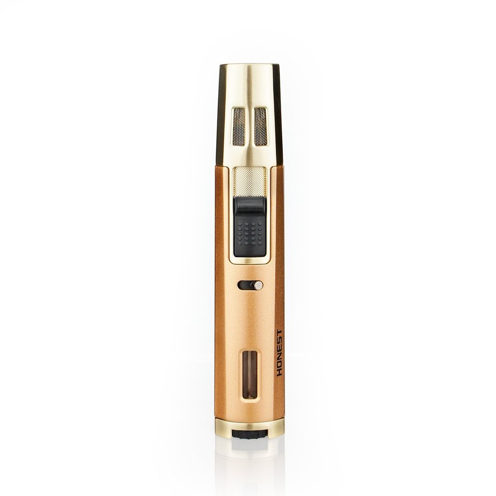 Refillable Butane Torch Lighter Adjustable Cigar Gas Lighter 2 Jet Flame Lighter