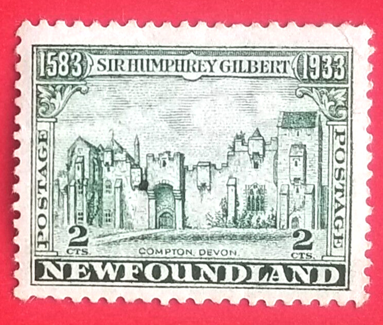 Canada Newfoundland #213 Sir Humphrey Gilbert Issue - Compton Castle MLH