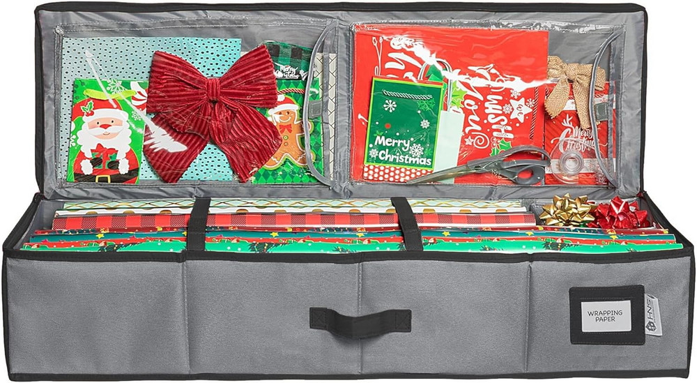 Premium Wrapping Paper Storage Container - Durable 600D Tear-Proof, Fits 27 Roll