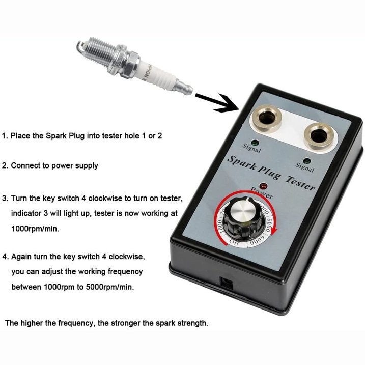 Spark Plug Tester Dual Hole Diagnostic Tool Car Gasoline Ignition Analyzer