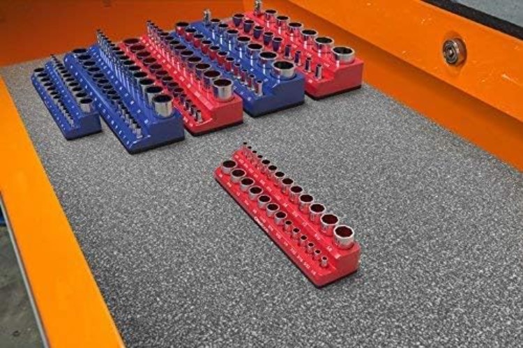 Professional Quality Magnetic Socket Holder: 1/4-Inch Drive, Red, Durable Design