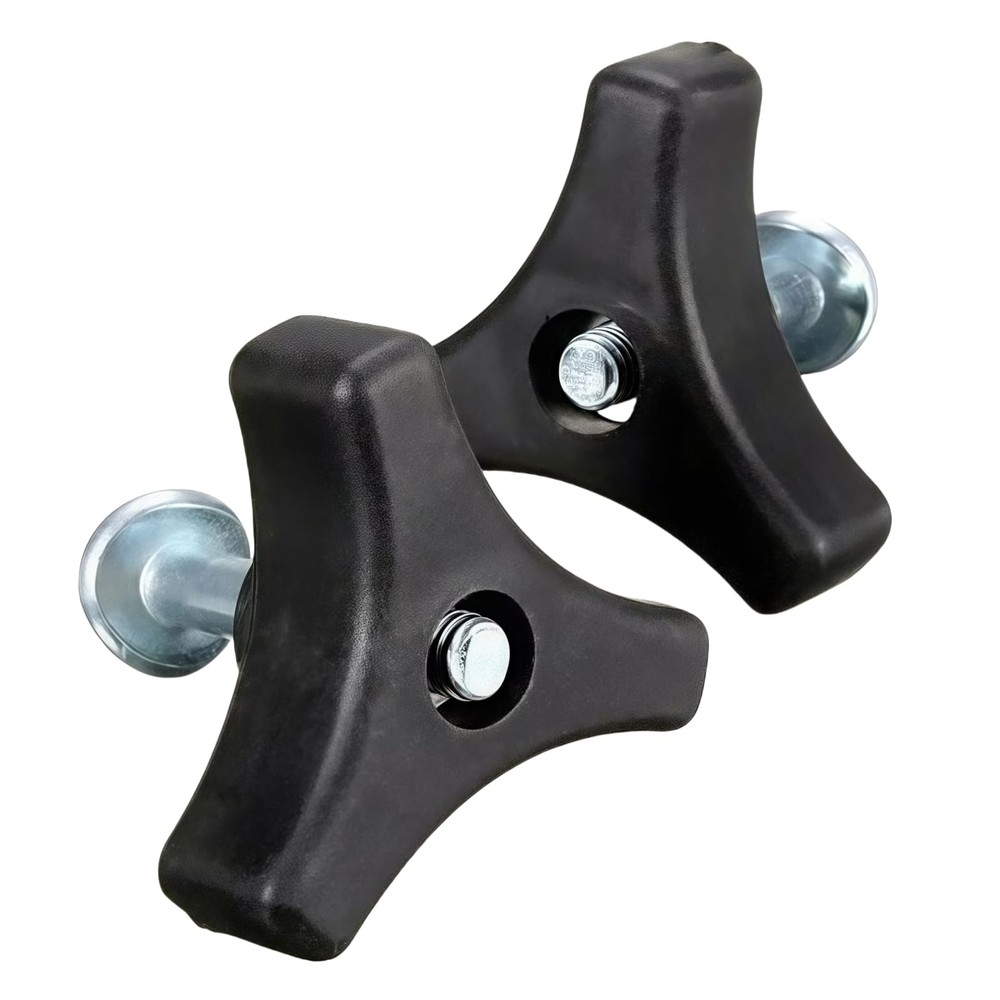 2 Sets Lawn Mower Handle Bolts - Triangle Screw Replacement Standard, Silver