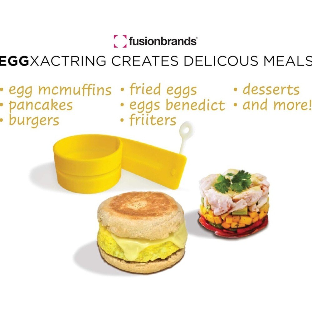 Adjustable Silicone Food Ring - Yellow