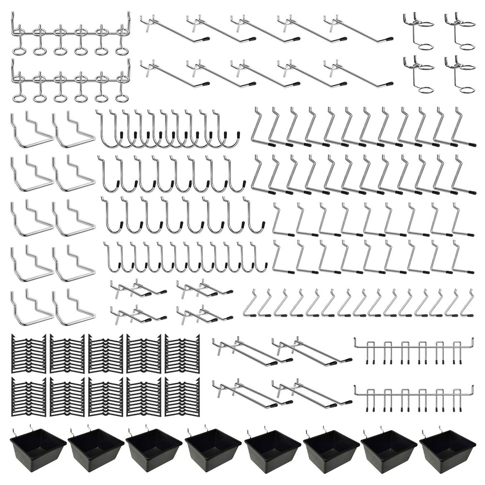 258PCS Pegboard Hooks, Pegboard Accessories Organizer Kit, Pegboard Set for T...