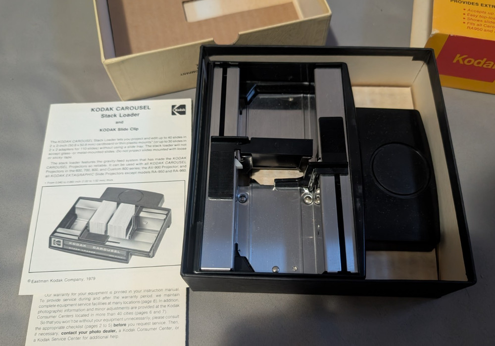 Vintage Kodak Carousel Stack Loader B40 w/Original Box + manual