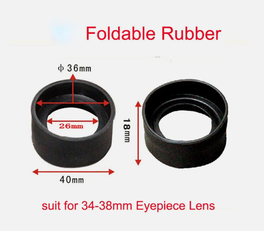10pcs Rubber Foldable Microscope Eyepiece Eyecup 36mm Inner Diameter Eye Guards