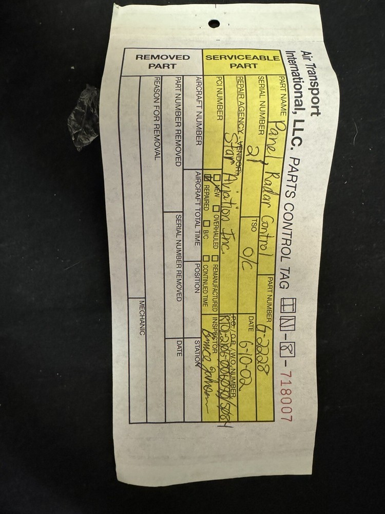 Radar Control Panel; G-2228; 21; REPAIRED