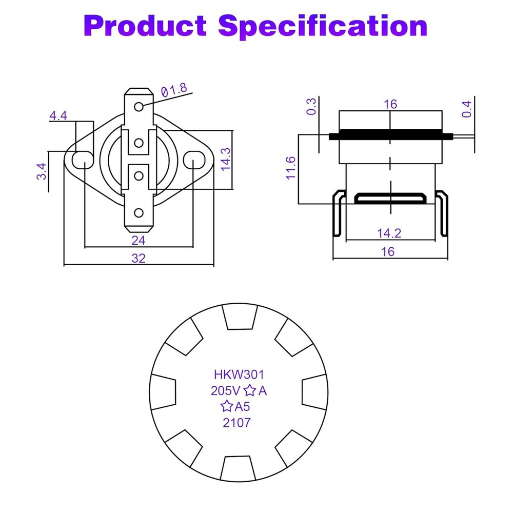 Furnace Limit Switch L350 Replacement: Easy Install 350F, Compatible with Rheem