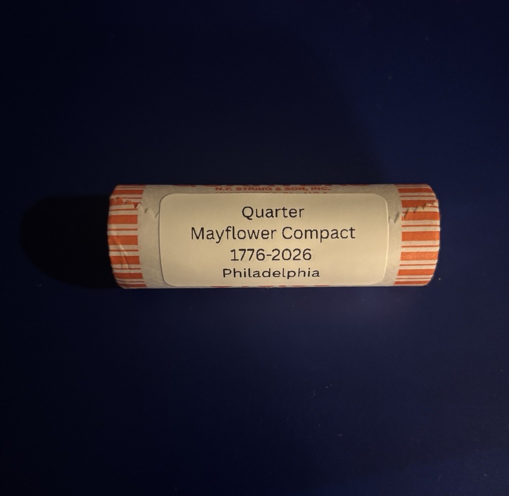 2026 Mayflower Compact Quarter Rolls- - 2 Roll Set (P & D Roll) - 2026 Quarters