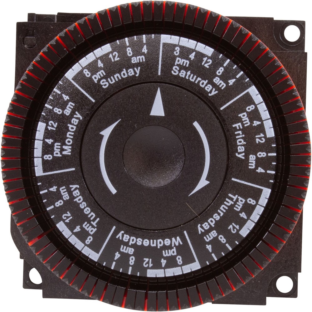 Timer, Diehl, SPST, Panel Mount, 115v, 7day : TA4073