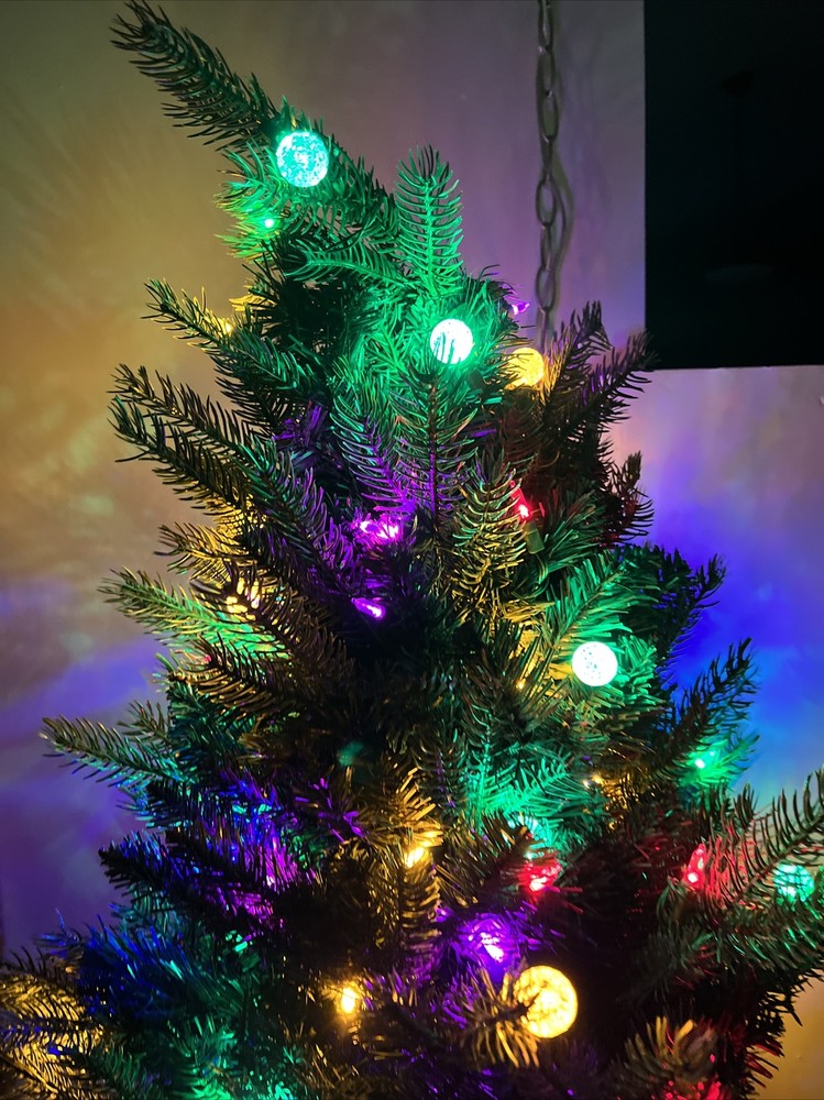 Bethlehem Lights 3' URN Mixed Bulb Christmas Tree MULTICOLOR LIGHTED