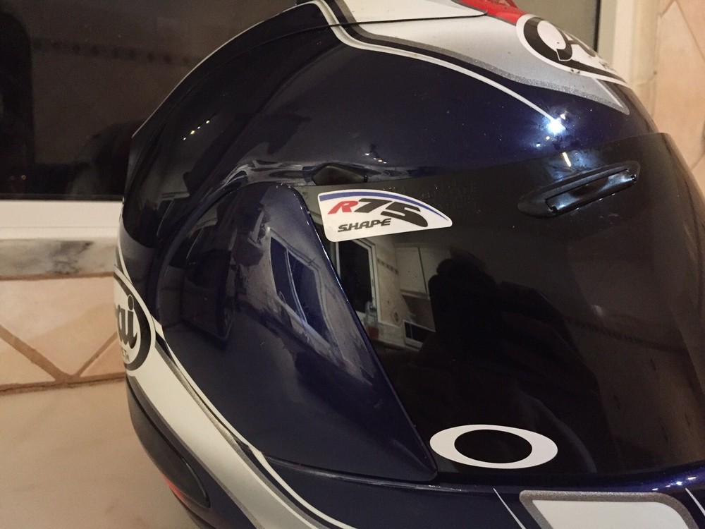 R75 SHAPE VISOR Stickers / Decals For ARAI Helmets (PAIR)