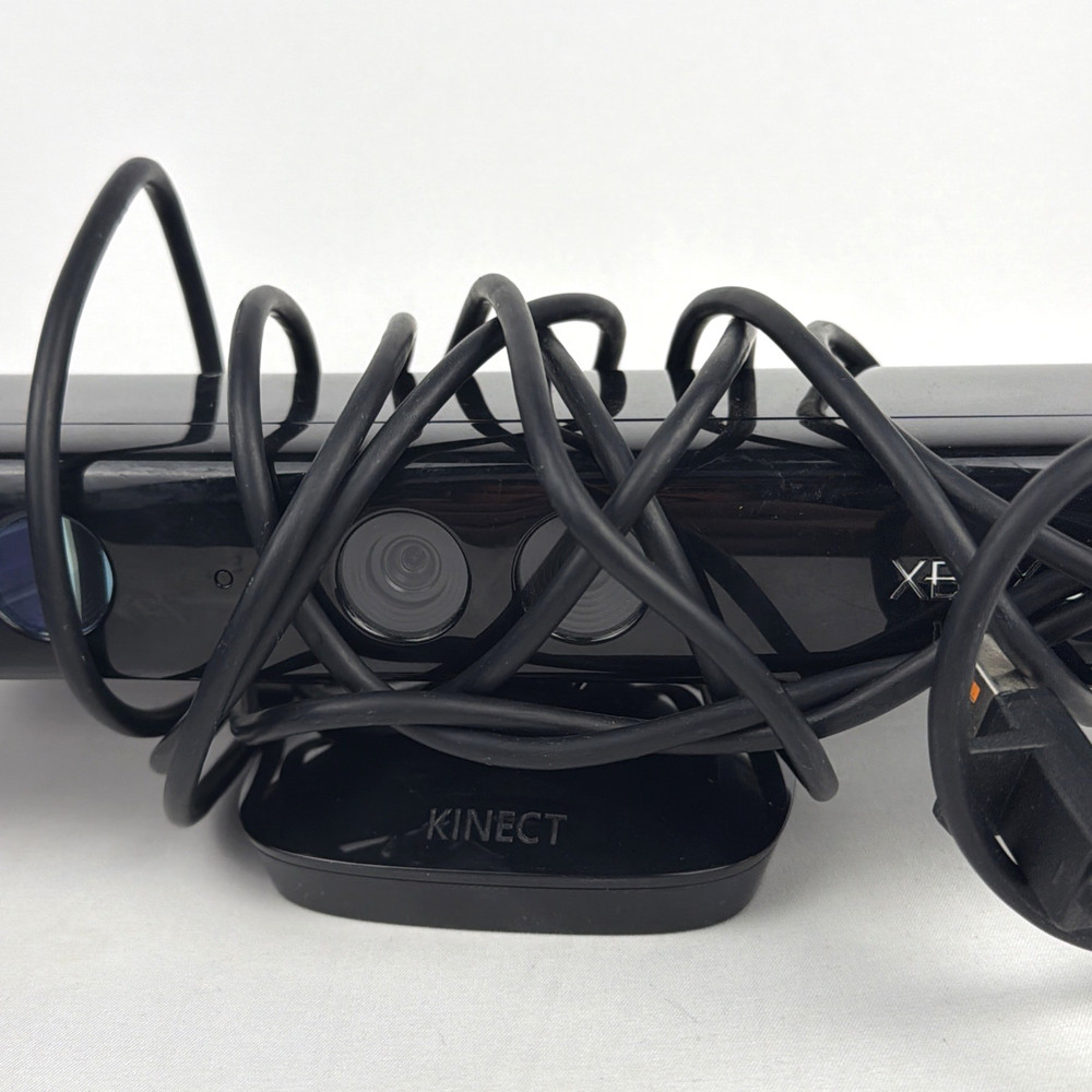 Microsoft Xbox 360 Kinect Motion Sensor Plus 4 Games Bundle Lot [Read desc.]