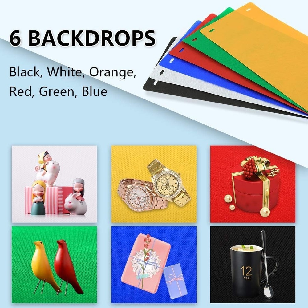9 Inch Portable Light Box Studio with 72 Adjustable LED Lights for Capture