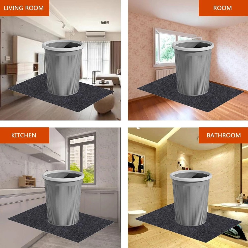Waterproof Silicone Trash Can Mat under Garbage Can Mat for Kitchen, 24Inx20In