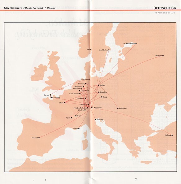 Deutsche BA timetable 1994/03/27