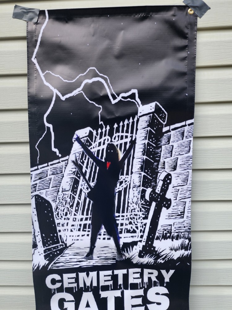 *BIG* DIMEBAG DARRELL PANTERA BANNER 2X4 CEMETERY GATES