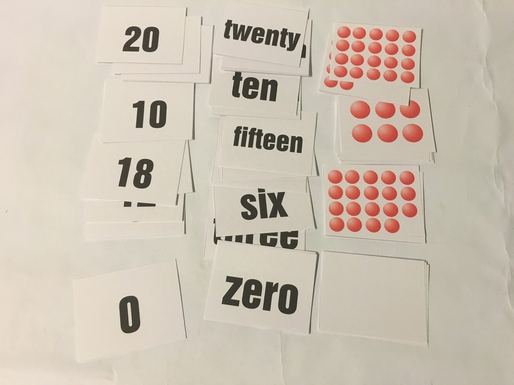 Numbers 0 - 20 Three Ways - Laminated Cards Set