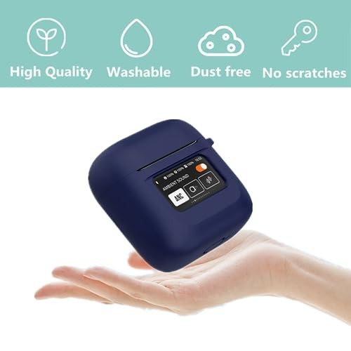 Case Compatible with JBL Tour Pro 2, Soft Silicone Scratch/Shock Resistant Navy
