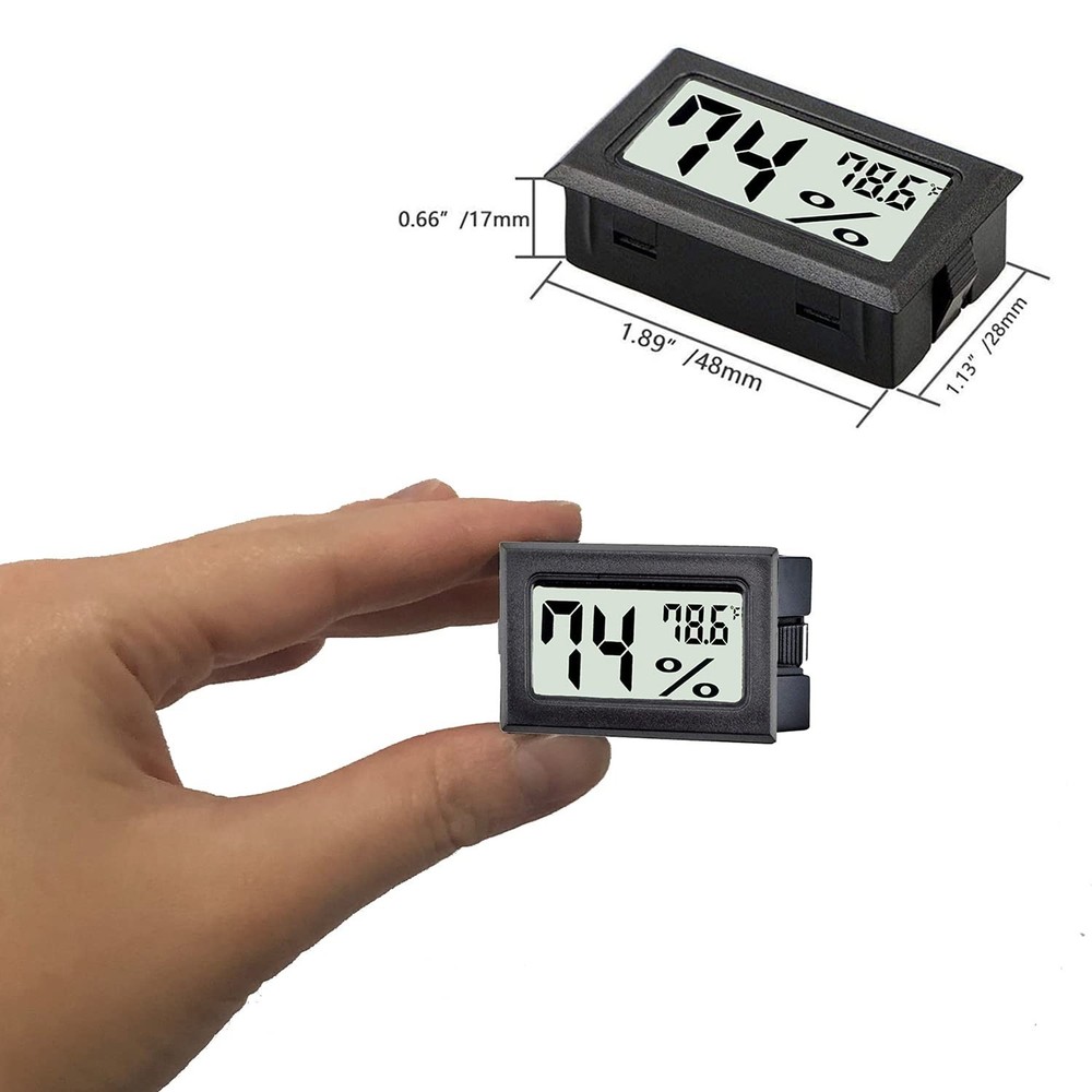 Compact 6 Pack Digital Humidity & Temperature Gauges for Indoor Climate Control