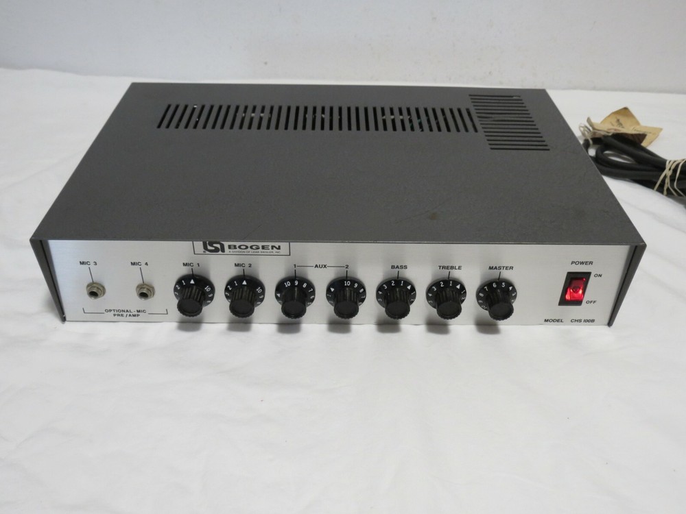 VINTAGE BOGEN CHS100B AMPLIFIER COMMUNICATIONS CHROME FACE - USED