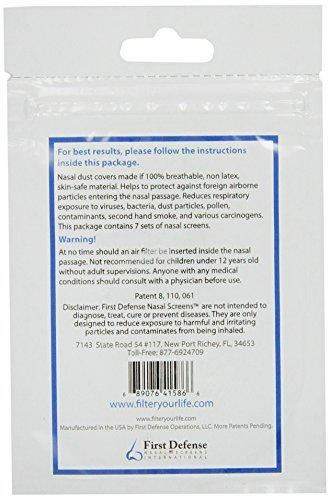 First Defense Nasal Screens, 7-Sets Per Pack