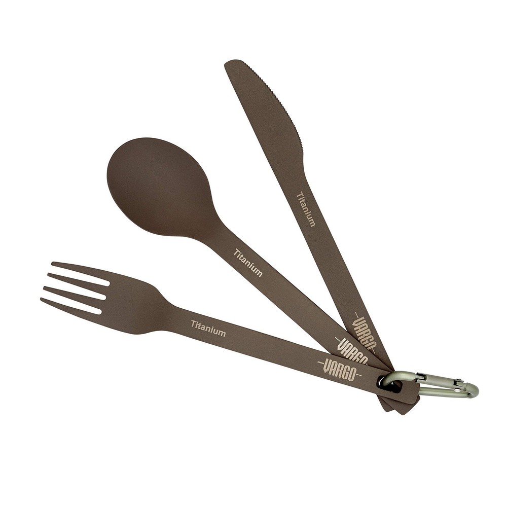Titanium ULV Spoon/Fork/Knife Set – Lightweight, Durable Cutlery for Camping ...