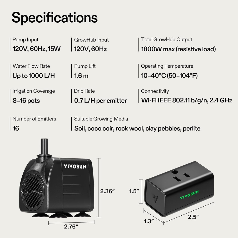 Automatic Drip Irrigation Kit, Smart Watering System with 16 Drip Emitters, 4mm