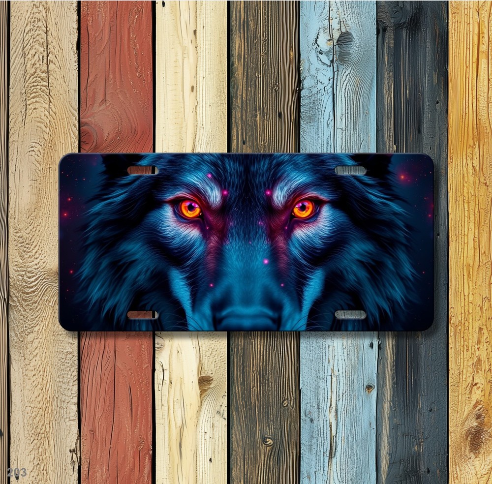 Hyperrealistic Wolf License Plate Personalized Front Plate Special Gift