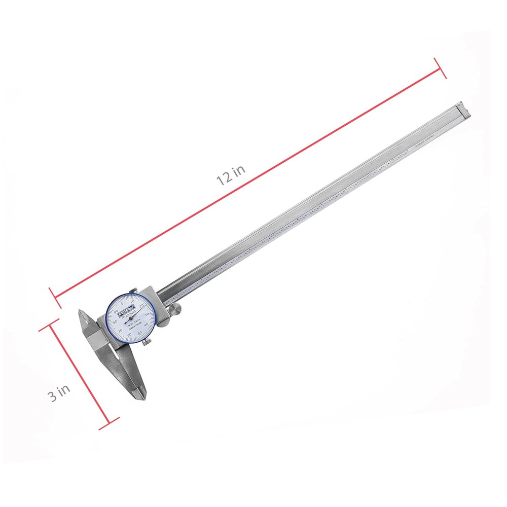 Fowler 520087120 Premium Dial Caliper with 012" Measuring Range, Dial Caliper...