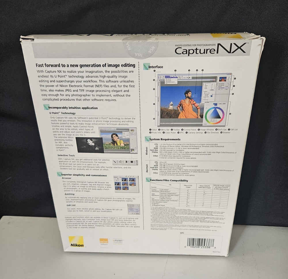 Nikon Capture NX Full Version w/ Manuals Windows & Mac 2006 ~SEALED Software CD