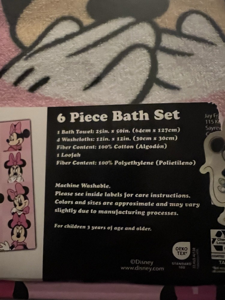 Disney MINNIE MOUSE 6 Piece Bath Set