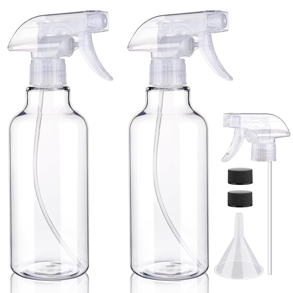 Plastic Spray Bottles Empty Spray Bottle 16.9Oz/500Ml 2 Pack Heavy Duty Spraying