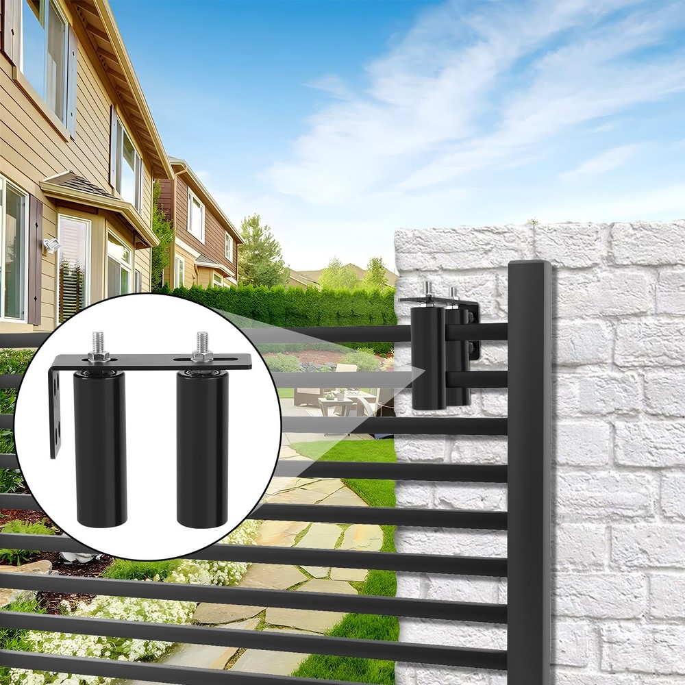 6"Gate Roller Guide,Sliding Gate Hardware with L-Sliding 6inch, Black