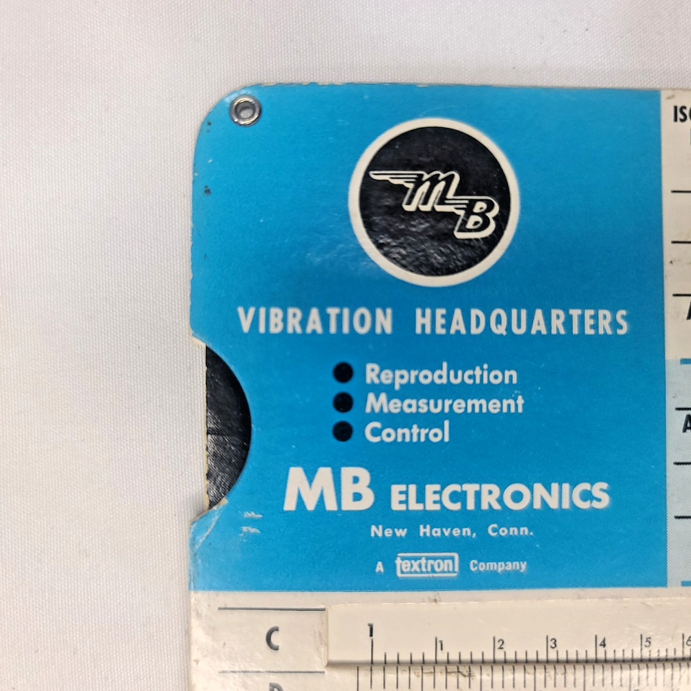 1960 MB Electronics Vibration Computer Slide Chart/Rule-Nice