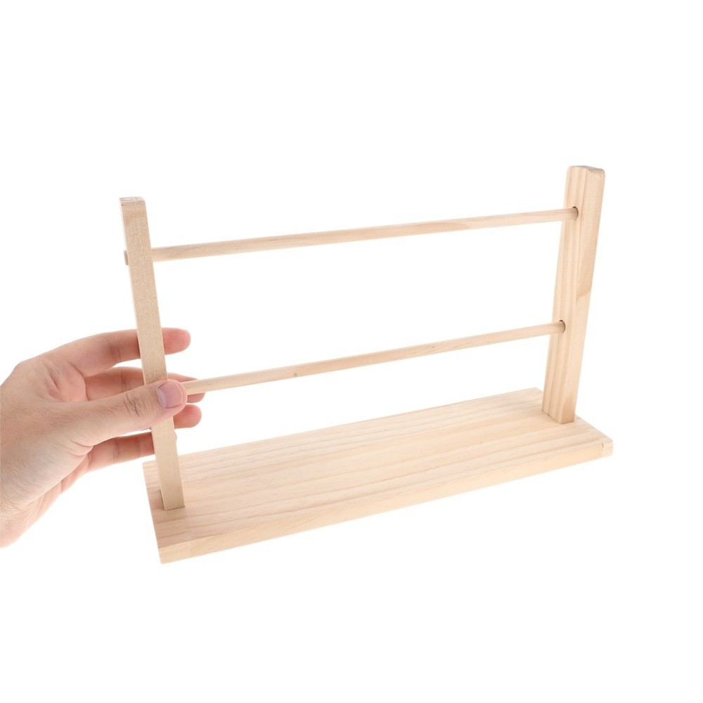 Solid Wood Ribbon Storage Rack Portable Organizer Display Holder