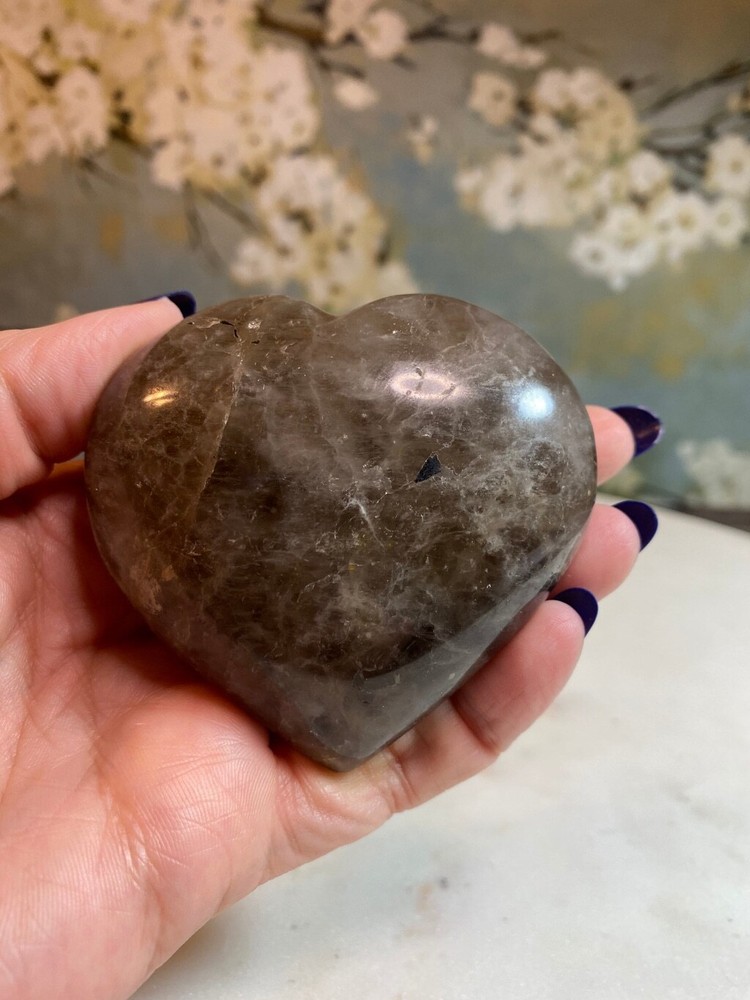 Smokey quartz heart