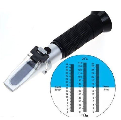 Refractometer with Automatic Temperature Compensation (0-32 Brix) Triple Scale