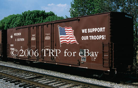 Support our Troops WSOR Wisconsin & Southern Boxcar Postcard - MINT!
