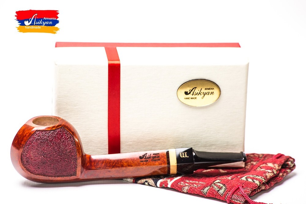 Asikyan Pipe #480/25 Blowfish Rusticated/Smooth Hand Made